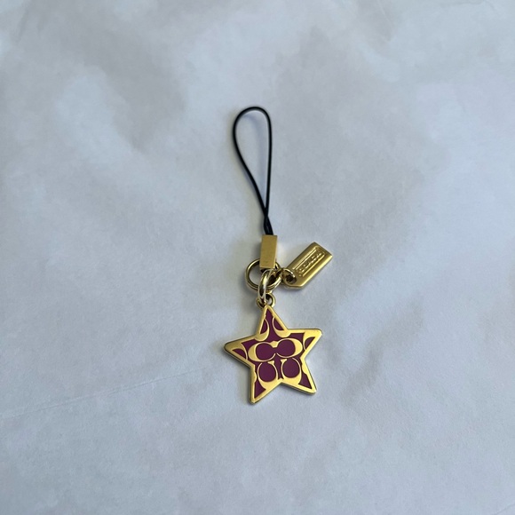 Coach Accessories - Coach Gold and Purple Star Keychain